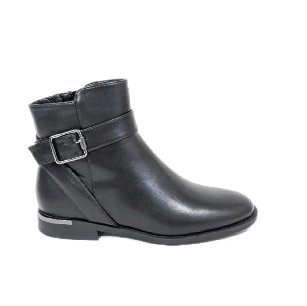 Nine West Akimy Ankle Boots sz 6.5 NEW Women Faux Black Leather Booties